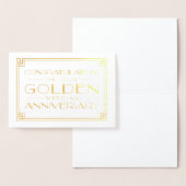 Felicitatie met uw gouden huwelijksjubileum folie kaarten (Display)