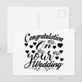 Felicitatie Met Uw Trouwkaart Briefkaart (Voorkant / Achterkant)