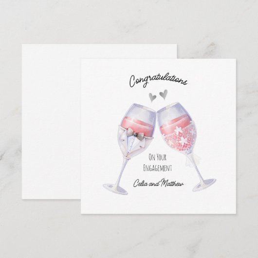  Felicitatie met uw verlovingskaart  Aankondiging (Voorkant / Achterkant)