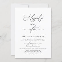 Felicitatie met zwarte lettertype, Elopement-feest