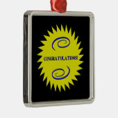 Felicitatie Metalen Ornament (Rechts)