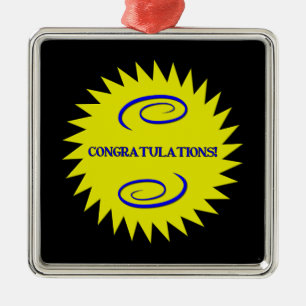 Felicitatie Metalen Ornament