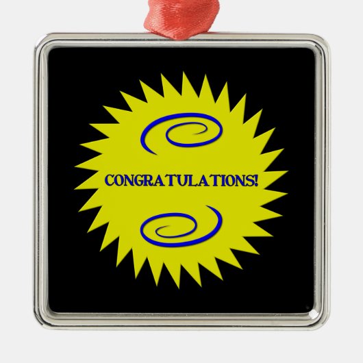 Felicitatie Metalen Ornament (Voorkant)