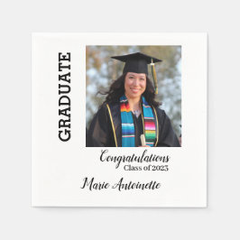 Felicitatie | Naam en foto Afstuderen Servet