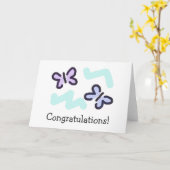 Felicitatie! - Pasteelboter Kaart (Gele Bloem)