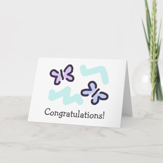 Felicitatie! - Pasteelboter Kaart (Voorkant)