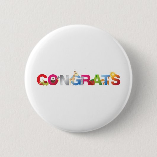 Felicitatie Ronde Button 5,7 Cm (Voorkant)