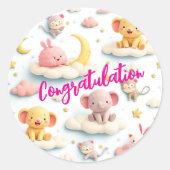 felicitatie ronde sticker (Voorkant)