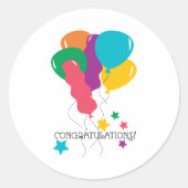 Felicitatie! Ronde Sticker (Voorkant)