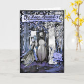 FELICITATIE! SPOOKY BRUID & BRUIDEGOM GROET KAART (Gele Bloem)