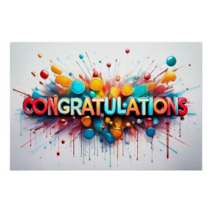 Felicitatie! Tijd om te vieren Perfect Poster