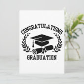 Felicitatie Uitnodiging Afstuderen (Staand voorkant)