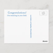 Felicitatie! Uitstekend! briefkaart (Achterkant)