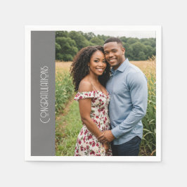 felicitatie verlovingsfeest foto servet