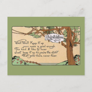  felicitatie vers en boom briefkaart