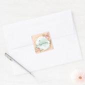 felicitatie vierkante sticker (Envelop)