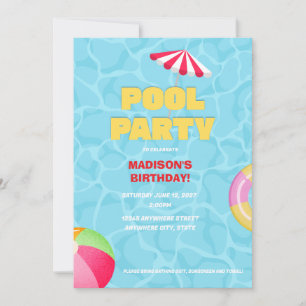 Felicitatie voor een verjaardagszwembadfeest in he