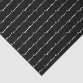 Felicitatie! Wit Casual script herhalen Tissuepapier (Detail)