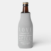 Felicitatie ZILVEREN Bruiloft Flesjeskoeler (Fles Voorkant)