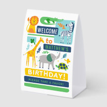 Felicitatiebord voor verjaardag Bright Zoo Jungle 