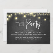 Felicitatief Party, Rustieke Slingerlichten Kaart (Voorkant)