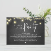 Felicitatief Party, Rustieke Slingerlichten Kaart (Staand voorkant)