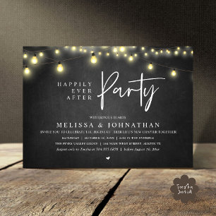 Felicitatief Party, Rustieke Slingerlichten Kaart