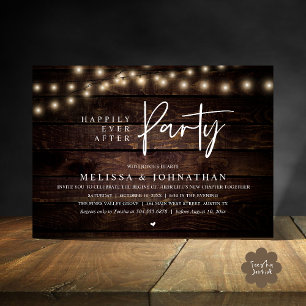 Felicitatief Party, Rustieke Slingerlichtjes Kaart