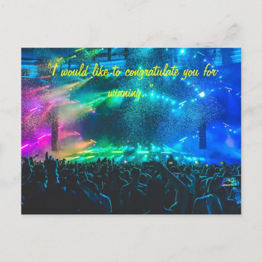 felicitatiekaart aan het team of de persoon briefkaart (Voorkant)