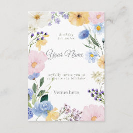 Felicitatiekaart 'Levende Weide met Wilde Bloemen' Kaart