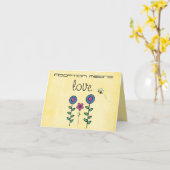 felicitatiekaart voor aanneming kaart (Gele Bloem)