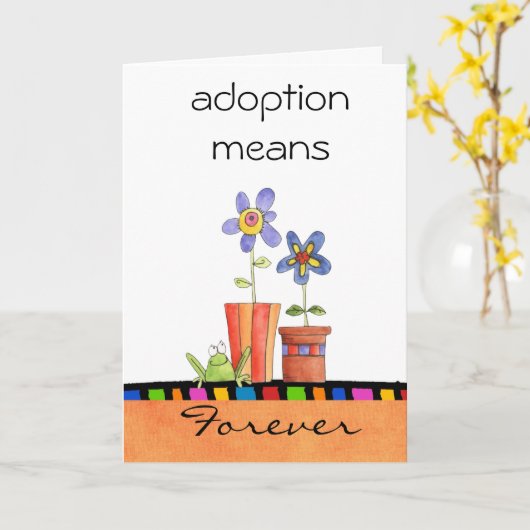 felicitatiekaart voor aanneming kaart (Gele Bloem)