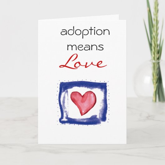 felicitatiekaart voor aanneming kaart (Voorkant)