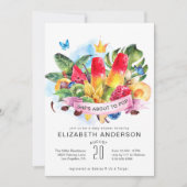 Felicitatiekaart voor babyfeestje met heldere zome kaart (Voorkant)