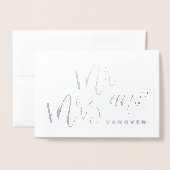 FELICITATIEKAART VOOR ECHTPAAR FOLIE KAARTEN (Voorkant met envelop)