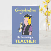 Felicitatiekaart voor het behalen van een onderwij kaart (Gele Bloem)