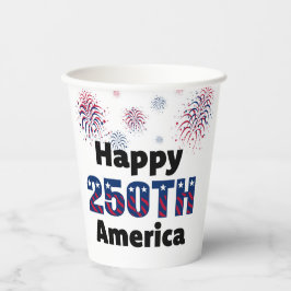 Felicitaties 250e Amerika Patriottische Partij Papieren Bekers