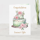 Felicitaties aan de bruid en bruidegom | Bruiloft Kaart (Voorkant)