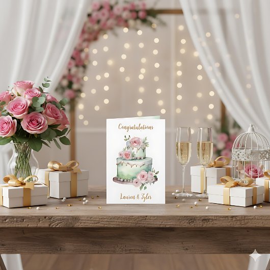 Felicitaties aan de bruid en bruidegom | Bruiloft Kaart