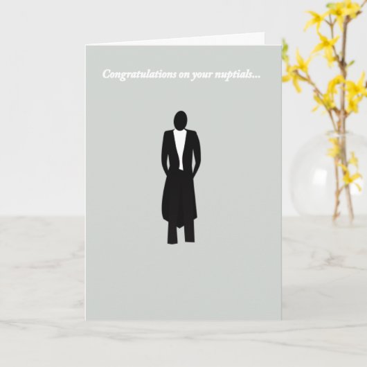 Felicitaties aan de bruidegom kaart (Gele Bloem)