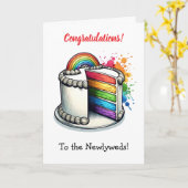 Felicitaties aan de Passen getrouwd | LGBTQIA+ Kaart (Gele Bloem)