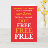 Felicitaties aan echtgenoot bij pensionering kaart (Gele Bloem)