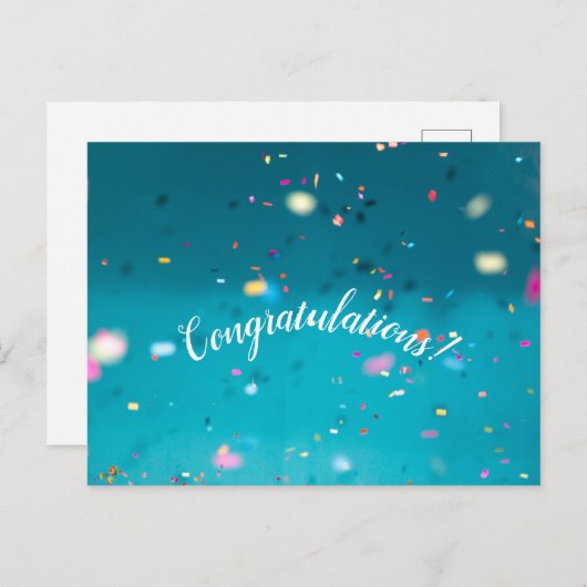 felicitaties aan het briefkaart (Voorkant / Achterkant)