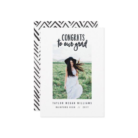 felicitaties aan ons afstudeerder (bebouwd afbeeld kaart (Voorkant / Achterkant in situ)