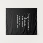 felicitaties afgestudeerd voeg naam klas jaar scho wandkleed (Voorkant (horizontaal))