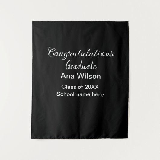 felicitaties afgestudeerd voeg naam klas jaar scho wandkleed (Voorkant)