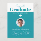 Felicitaties afgestudeerde klas van 2023 ansichtka briefkaart (Voorkant)