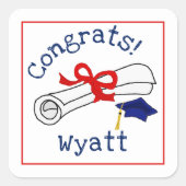 felicitaties Afstuderen Diploma Stickers (Voorkant)