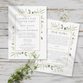 Felicitaties Altijd Na Feest Groene Huwelijksgelof Kaart