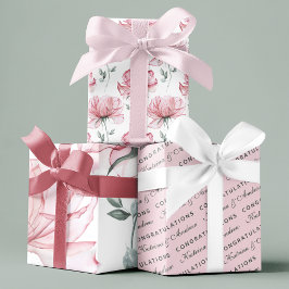 Felicitaties bloemverpakkingsvellen inpakpapier vel
